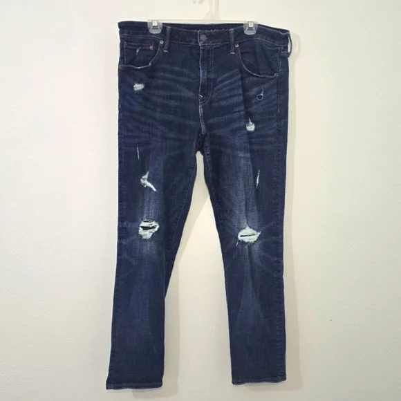 American Eagle Airflex Athletic Distressed Jeans - Picture 1 of 5